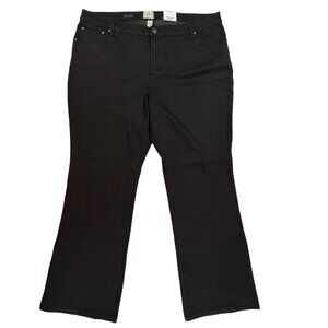 St. Johns Bay Jeans Womens 24W Black Bootcut Secretly Slender Mid-Rise Pants NEW